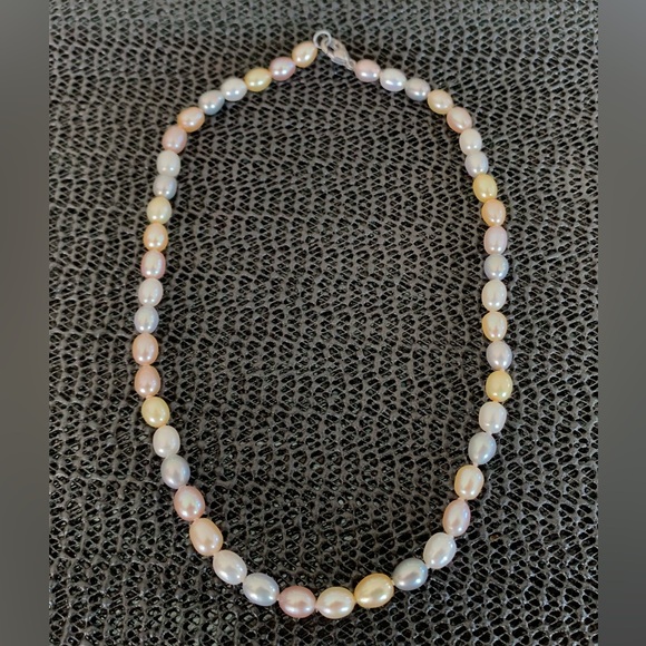 Honora Sterling Cultured Pearl Pastel Multi-Colored Necklace 16in High Luster - Picture 11 of 11